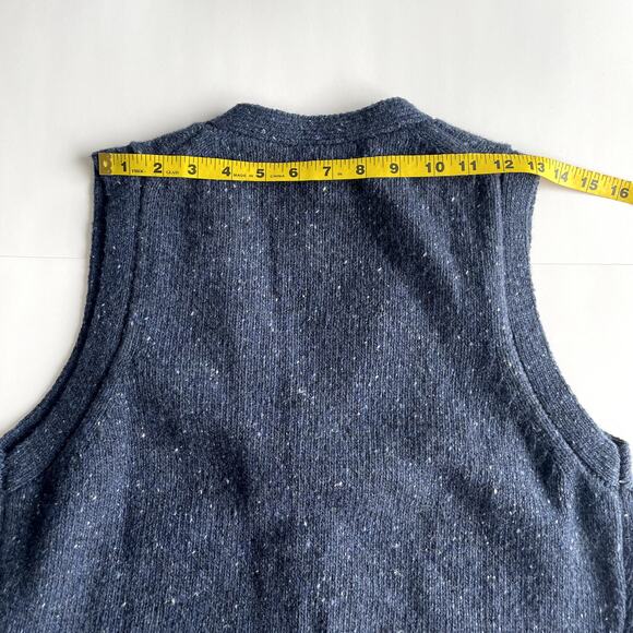NWT Alex Mill Donegal Navy Wool Blend Cardigan Vest Medium - Picture 11 of 12